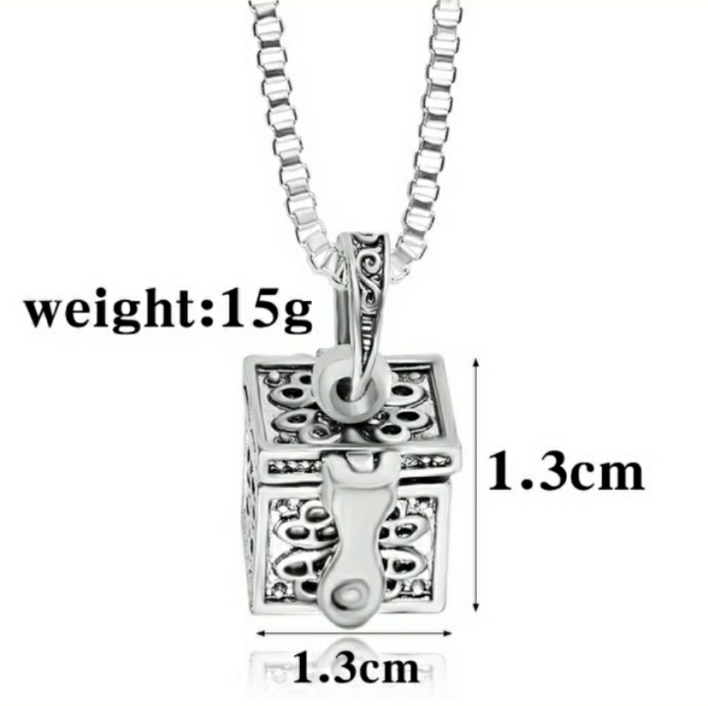 Silver Mini Keepsake Urn Cremation Ash Pendant - Picture 5 of 6